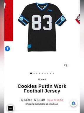 Cookies Puttin Work Black Football Jersey - Women's